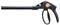 A black grab arm with an orange switch and ergonomic handle, designed to assist with lifting objects.