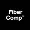 'Fibre Comp' in white script on a black background.<br><br>Note: I used the British spelling of "fibre" instead of the American "fiber".