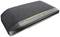 A rectangular, flat conference speaker with fabric covering and control panel. Includes buttons for volume, microphone, and power.