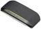 A compact, rectangular conference speaker device with volume control, microphone and call answer buttons; suitable for meetings.