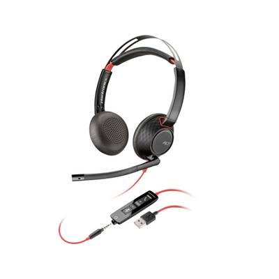 Image of POLY Blackwire C5220 On-ear headset Corded (1075100) Stereo Black Headset