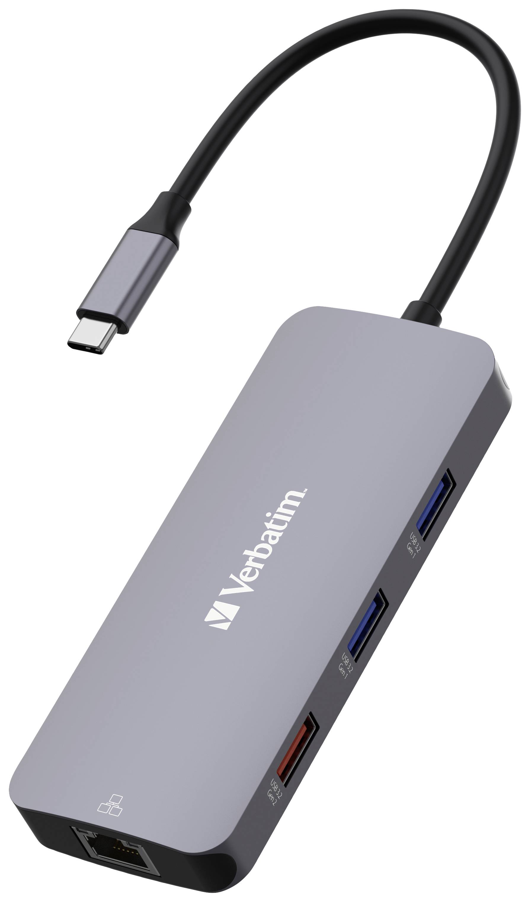 Verbatim 32152 USB hub 9 ports HDMI™, microSD, RJ45, SD, USB A (USB 3.2 1st gen), USB A (USB 3.2 1st gen), USB A (USB 3.-1
