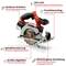 'Circular saw with LED light, parallel guide, spindle lock and large saw blade for clean work and easy adjustments.'