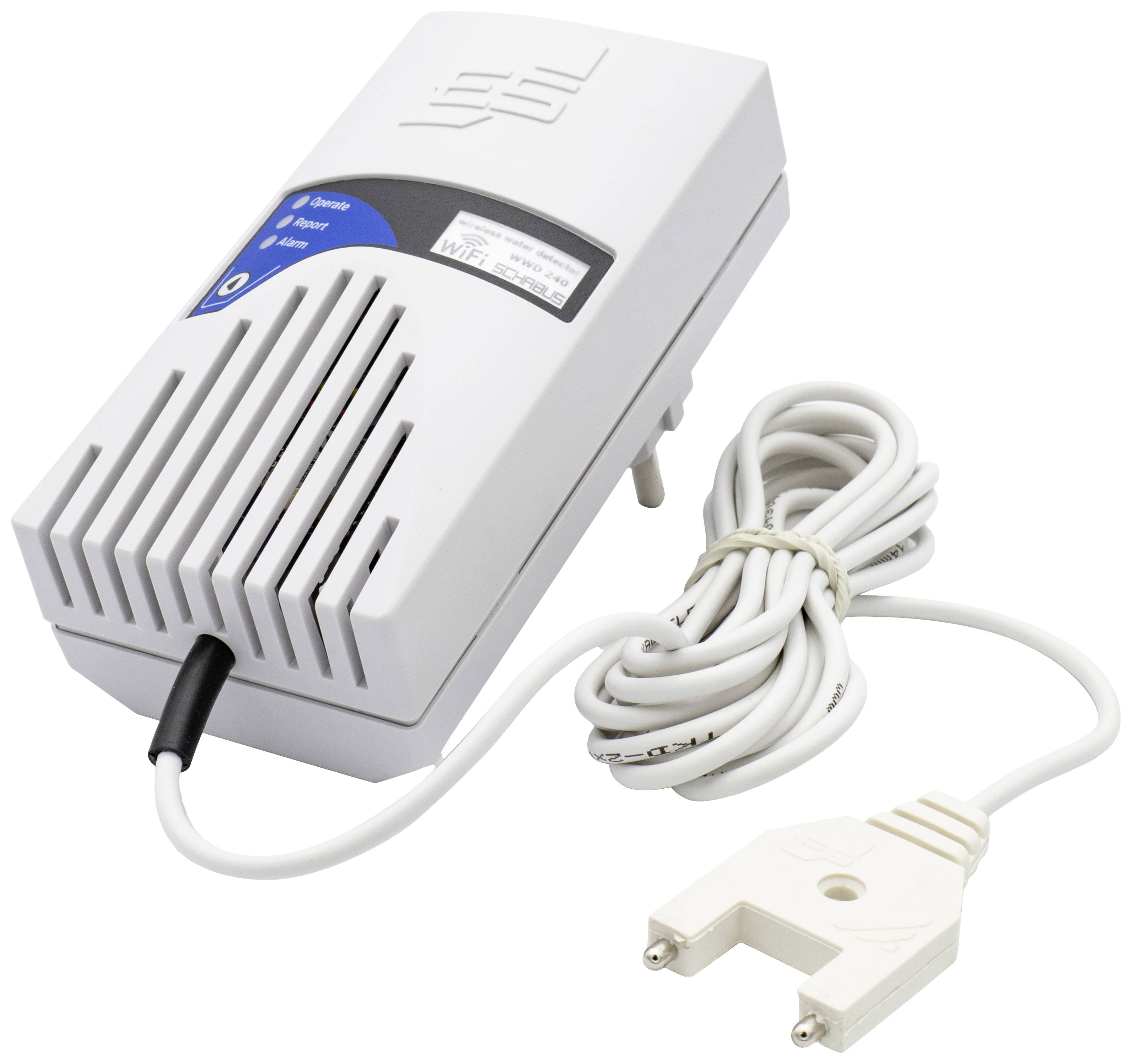 Schabus 500240 WWD 240 Wireless water leak detector app-controlled via mains outlet