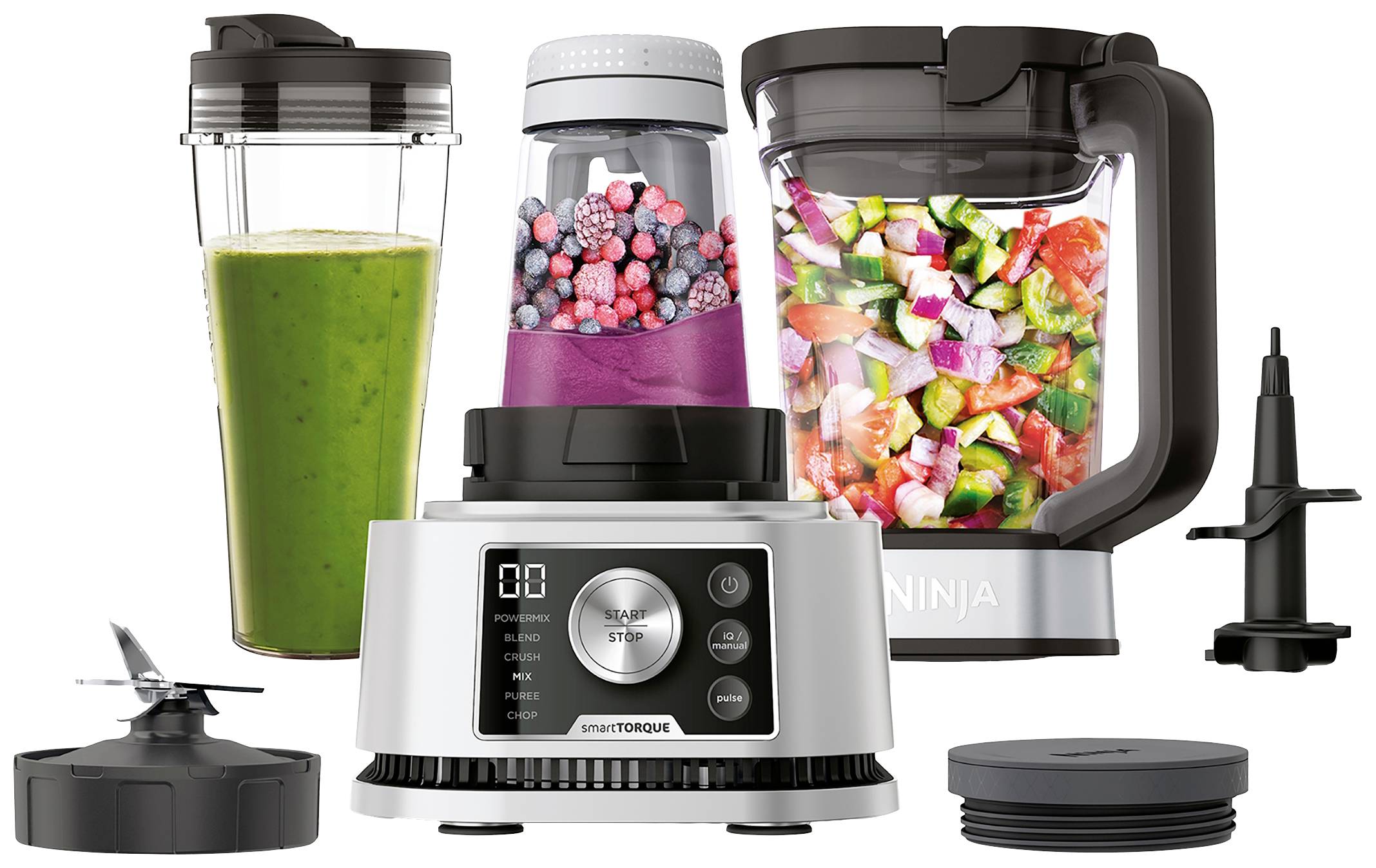 Ninja 3-in-1 Power Nutri Blender 1200 W Black, Silver