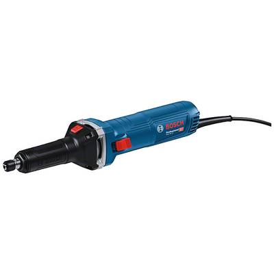 A blue electric straight grinder with cable, red switch, and black tip, suitable for polishing and grinding.