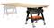 Workbench with height-adjustable legs and a large, sturdy wooden worktop, perfect for DIY and craftwork.