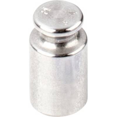A single metal weight with a value engraved on its top surface.