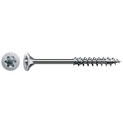 Pictured is a silver screw with a cross-head and coarse thread. On the left, the head is shown from above.