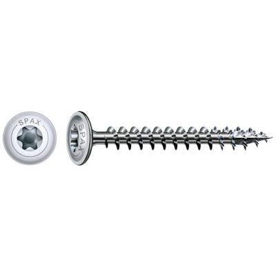Metal screw with cross-head and sharp thread. 'SPAX' marking on the head. Suitable for metal fastenings.