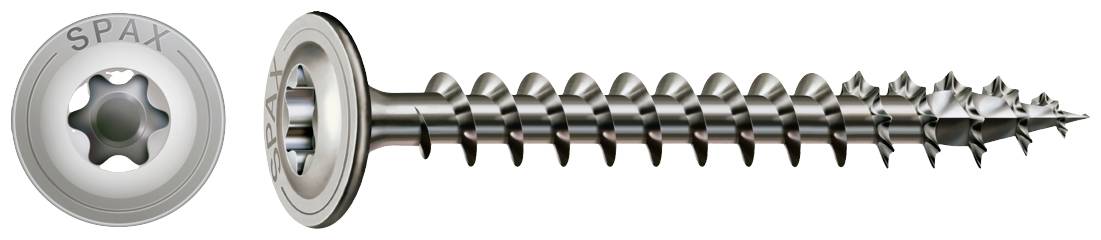 Socket head cap screw with Torx drive in silver colour, showing a detailed view of the head and side view of the shaft with thread.