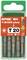 Set of five SPAX bits with T-STAR plus T20 profile, length 50 mm, for screwdriver. Packaging is green with orange lettering.