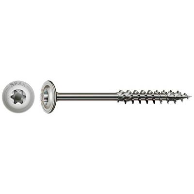 Flat-headed screw with a star-shaped recess, suitable for timber fixings. 'Spax' branding visible on the head.