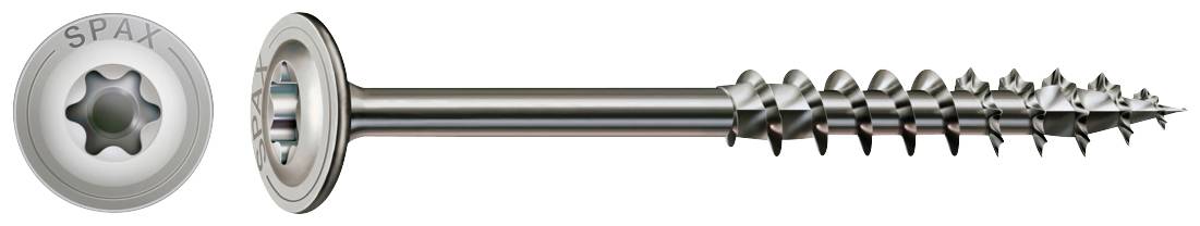 Metal screw with a star-shaped head and threaded shaft, suitable for fastenings in metal and wooden structures.