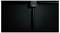 A black metal fixture mounted on a dark wall, with horizontal and vertical rods extending from a central box.