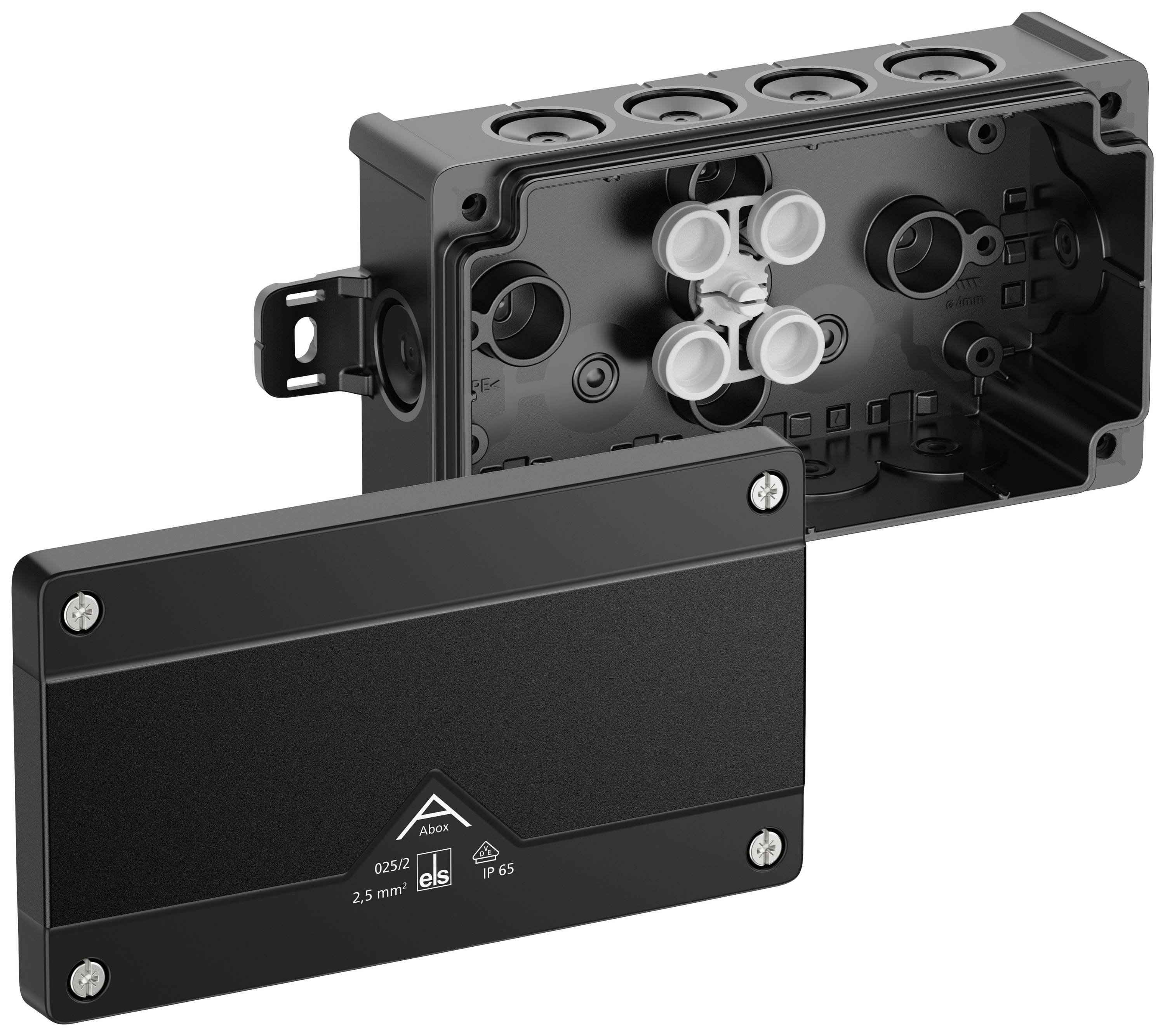 Spelsberg 80200301 Junction box (L x W x H) 87 x 152 x 52 mm Black IP66 1 pc(s)