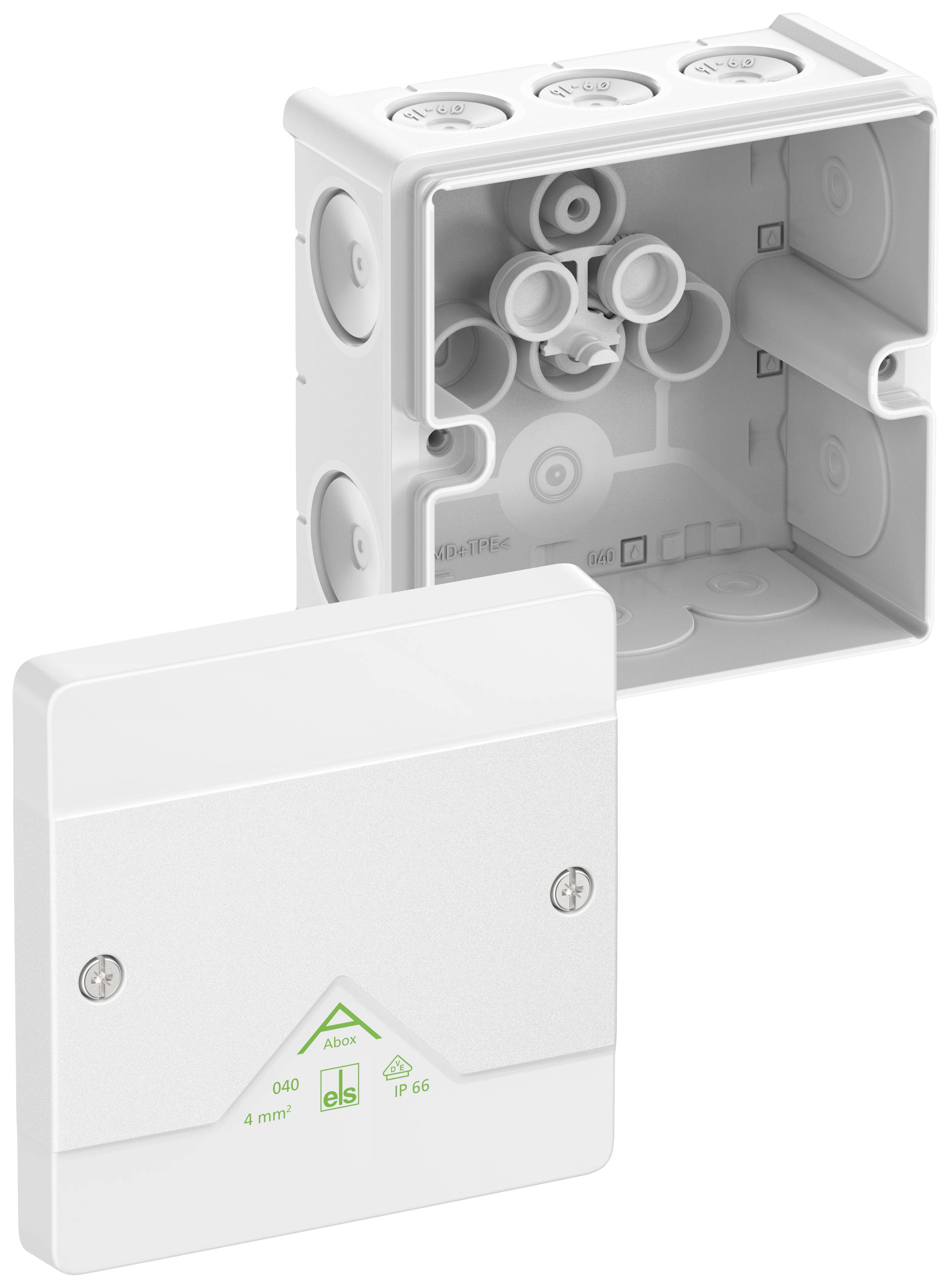 Spelsberg 80410001 Junction box (L x W x H) 102 x 102 x 57 mm White IP66 1 pc(s)