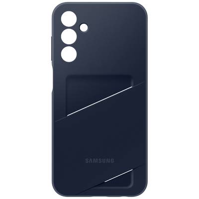 Dark blue Samsung phone case with camera protection and diagonal design on the back.
