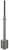 A silver cylindrical object with a long, thin, vertical part on top.