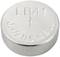 Flat silver oxide button cell with 'LR41' and '0% Hg CELL' inscription, used in small electronic devices.