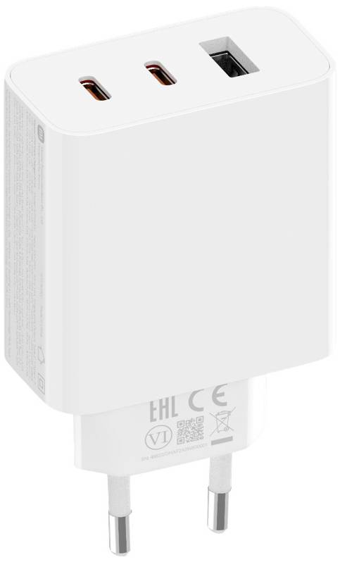 Xiaomi A07ZMEU USB charger 67 W Indoors Max. output current 6.1 A 1x USB-A, 2x USB-C® No. of outputs: 3 x GaN