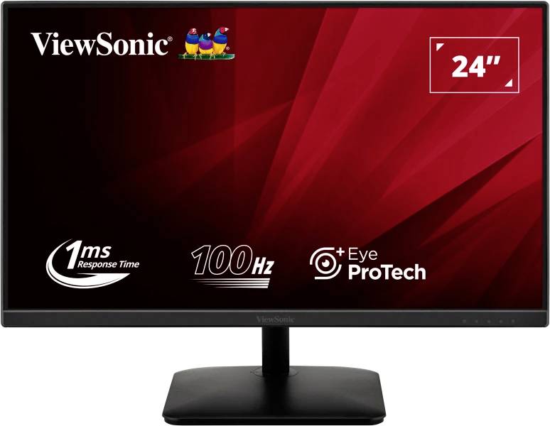 Viewsonic VA2408-MHDB LED EEC E (A - G) 60.5 cm (23.8 inch) 1920 x 1080 p 16:9 1 ms HDMI™, DisplayPort, USB type B, Audio stereo (3.5 mm jack), USB A (USB 3.2