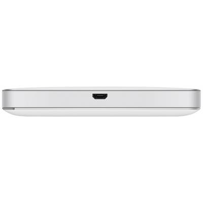 Flat, rectangular electronic device with a USB port on the side, shown from a front view.