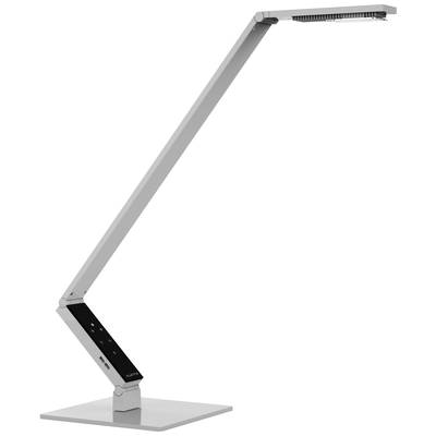 Modern, adjustable desk lamp with sleek design and LED lighting. Suitable for office or home workspaces.