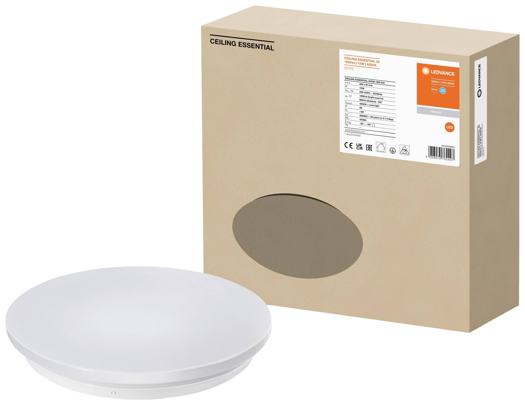 LEDVANCE Ceiling Essential 4058075762497 LED wall light 13 W LED module White