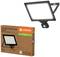 LED floodlight with motion sensor, brand 'LEDVANCE', 200W power rating, for outdoor use. Packaging displays product image and technical specifications.