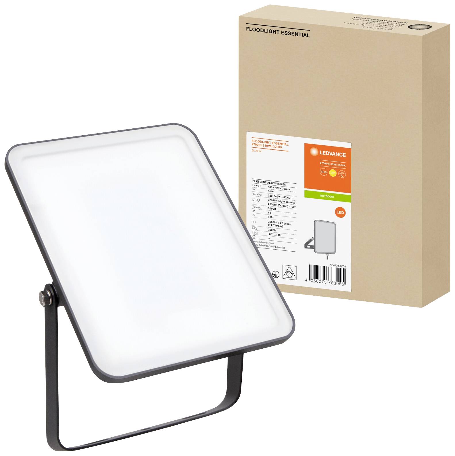 LEDVANCE FL Essential 4058075768055 LED floodlight 30 W Warm white