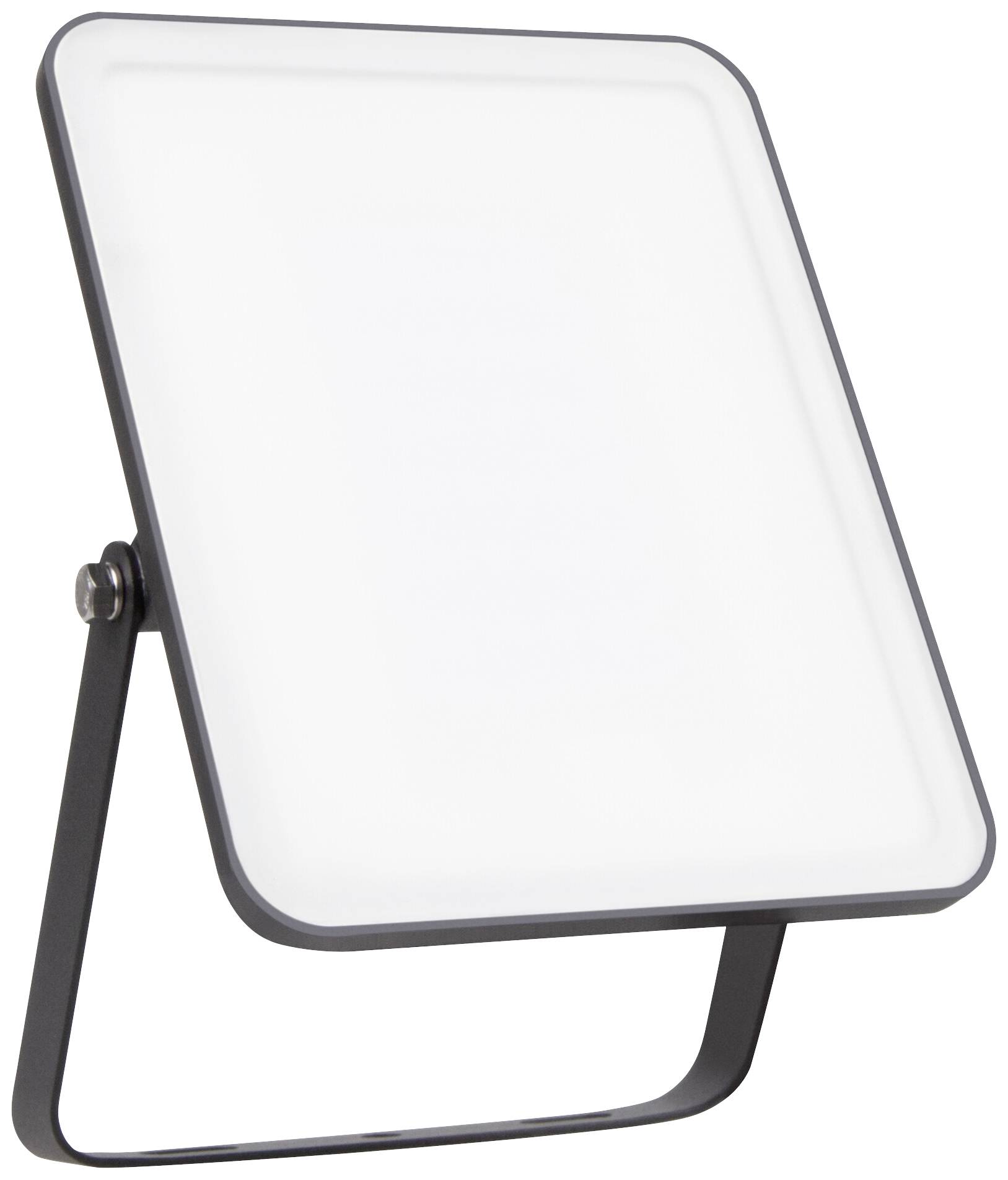 'Mobile square LED floodlight with black frame and adjustable stand, suitable for indoor and outdoor use.'