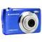 Blue digital camera with '18 Megapixels' and 'Optical 8x Zoom' print.