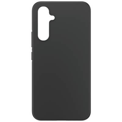 Black smartphone protective case with camera hole, designed to fit a device with three vertical lenses.
