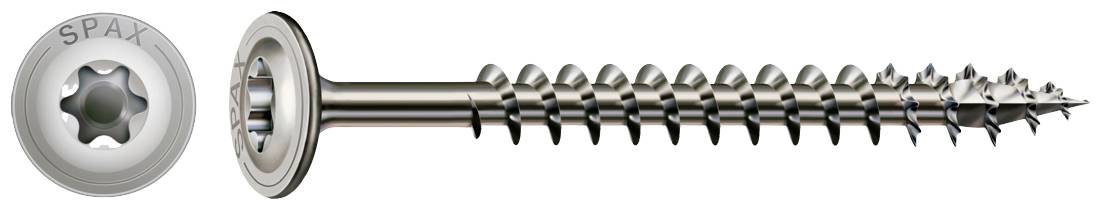 SPAX 257000801205 R 88193 m.Spitze/T-STAR TG Wood screw 8 mm 120 mm Torx, Star socket Stainless steel V2A rust-proof 50 pc(s)
