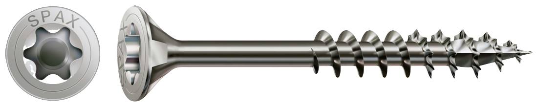 SPAX 197000500503 R 88091 Senkkopf T-STAR TG Wood screw 5 mm 50 mm Torx, Star socket Stainless steel V2A rust-proof 200 pc(s)
