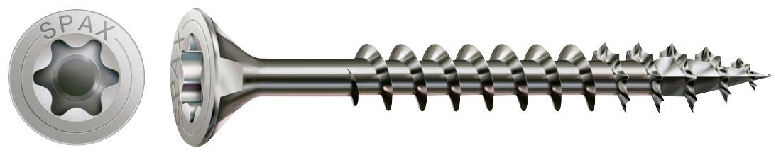 SPAX 1197000500803 SPAX Seko-T Wood screw 5 mm 80 mm Torx, Star socket Stainless steel V2A rust-proof 100 pc(s)