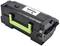 A black printer cartridge with green handles and the inscription '58D2H00'.