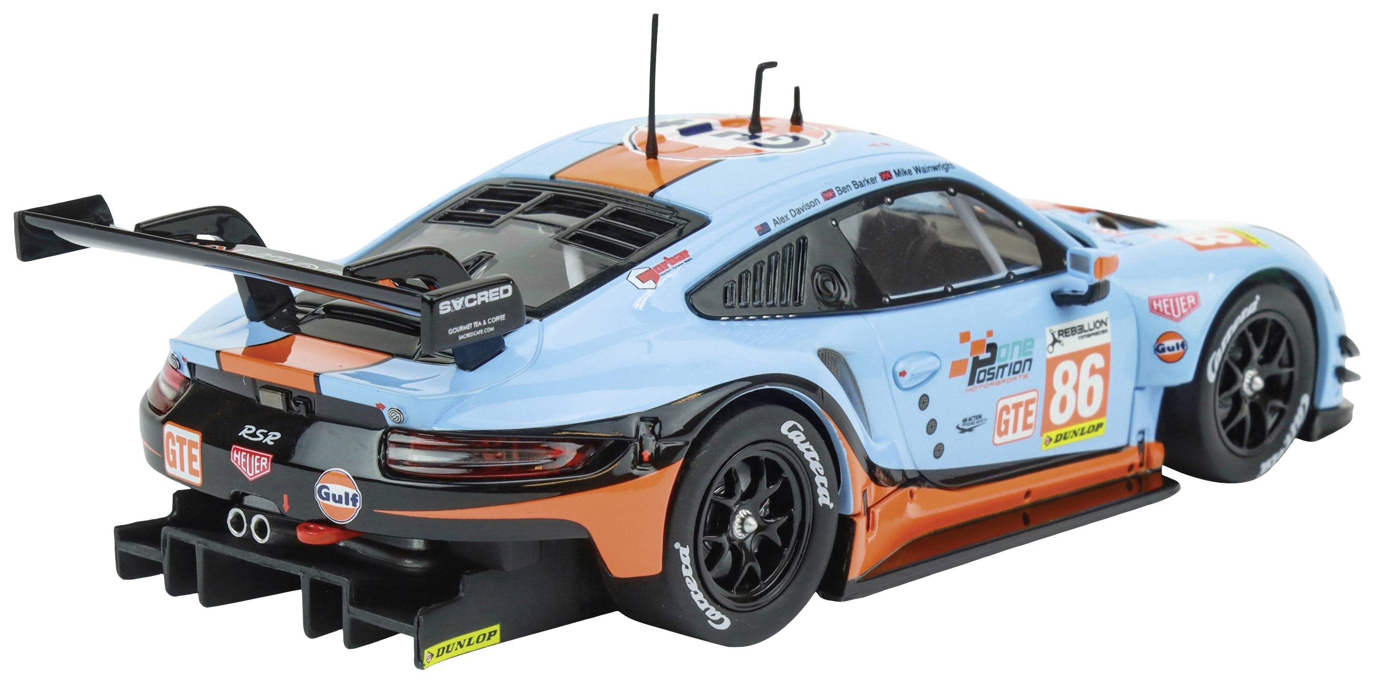 Carrera 20027780 Evolution Car Porsche 911 RSR "Gulf Racing, Mike Wainwright, No. 86", Silverstone 2018-4