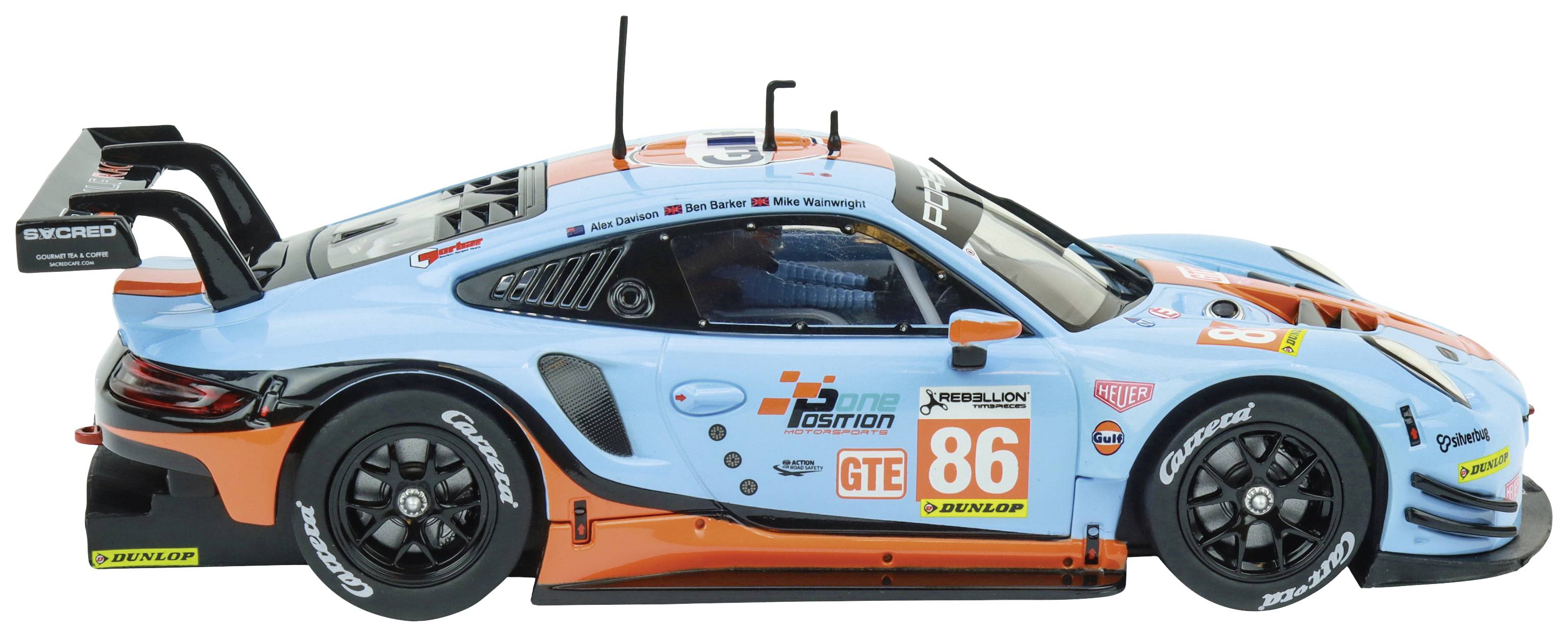 Carrera 20027780 Evolution Car Porsche 911 RSR "Gulf Racing, Mike Wainwright, No. 86", Silverstone 2018-5