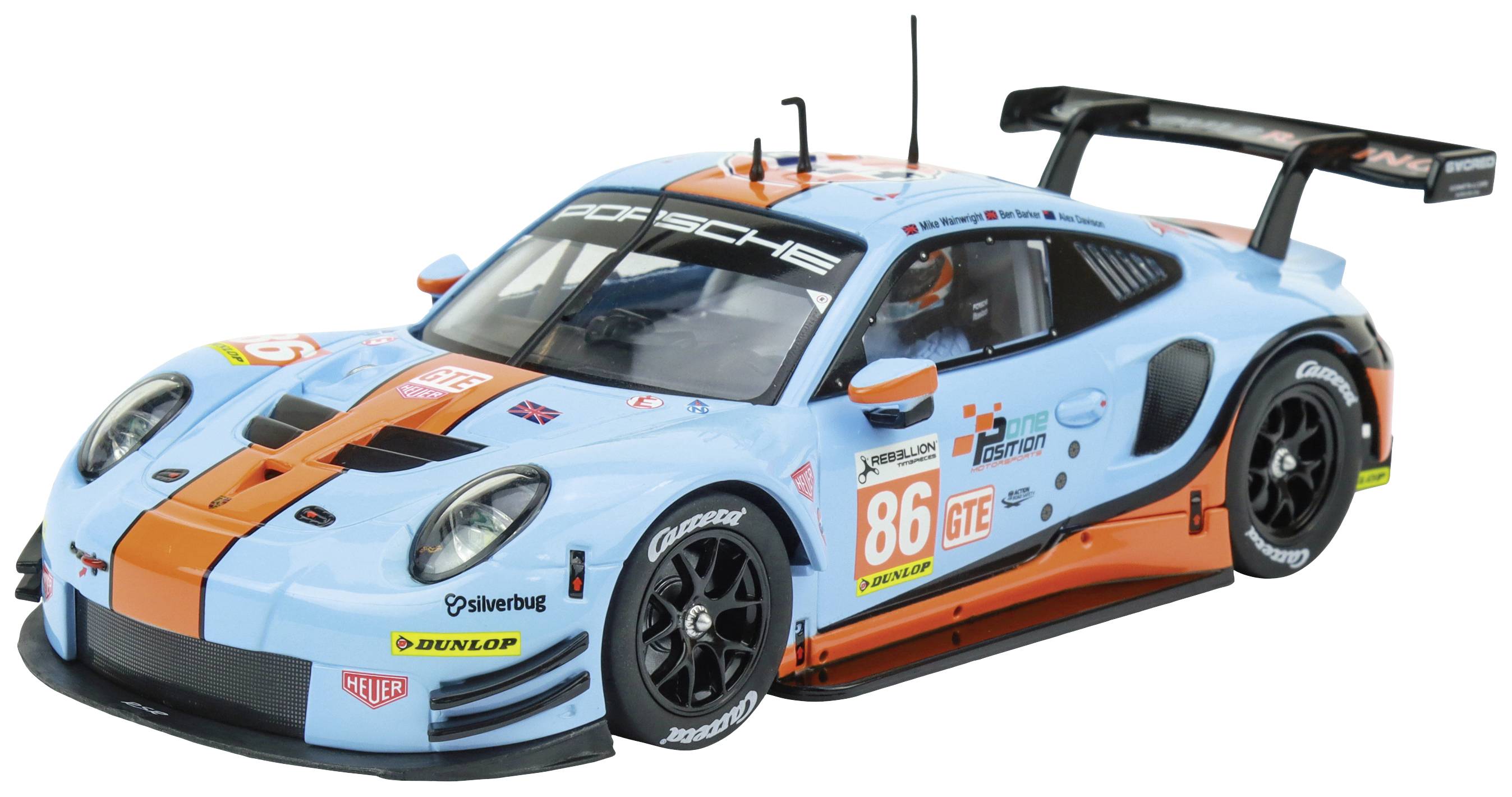 Carrera 20027780 Evolution Car Porsche 911 RSR "Gulf Racing, Mike Wainwright, No. 86", Silverstone 2018-8