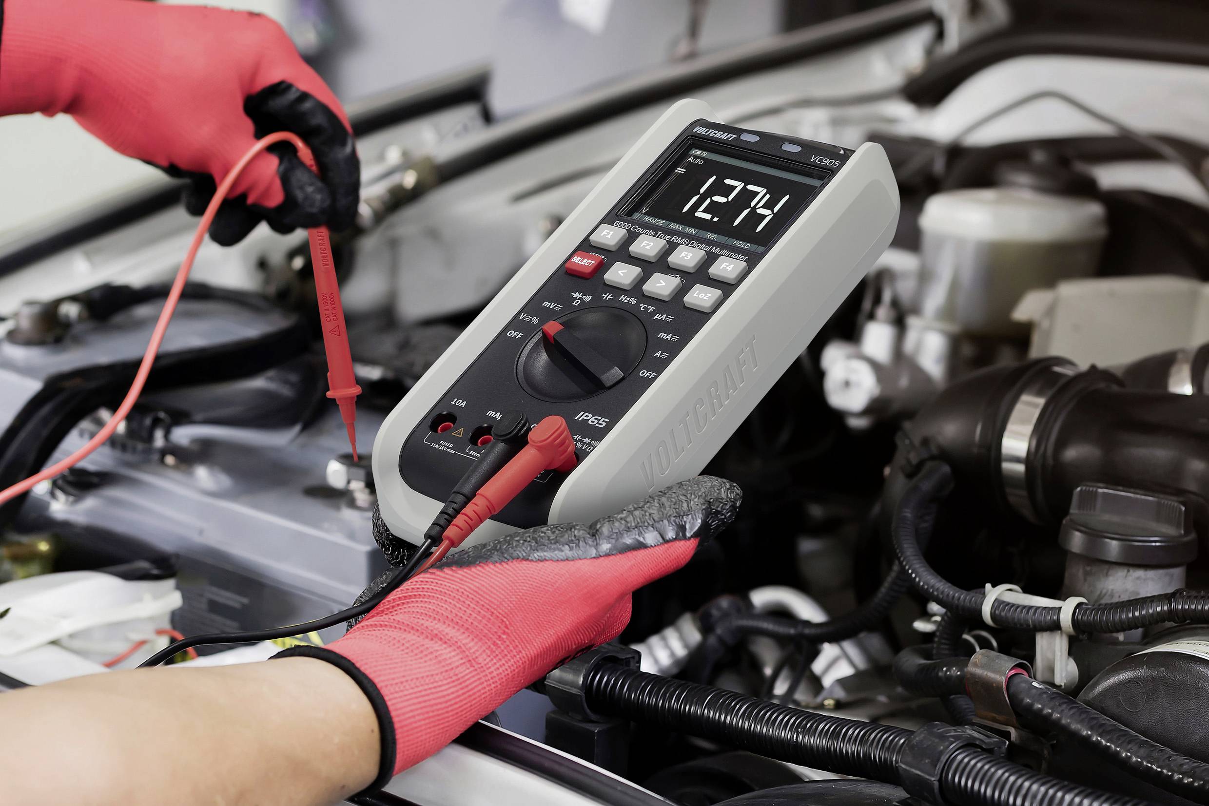 VOLTCRAFT VC905 Handheld multimeter Calibrated to (ISO standards) Digital LoZ CAT III 1000 V, CAT IV 1000 V Display (cou-8