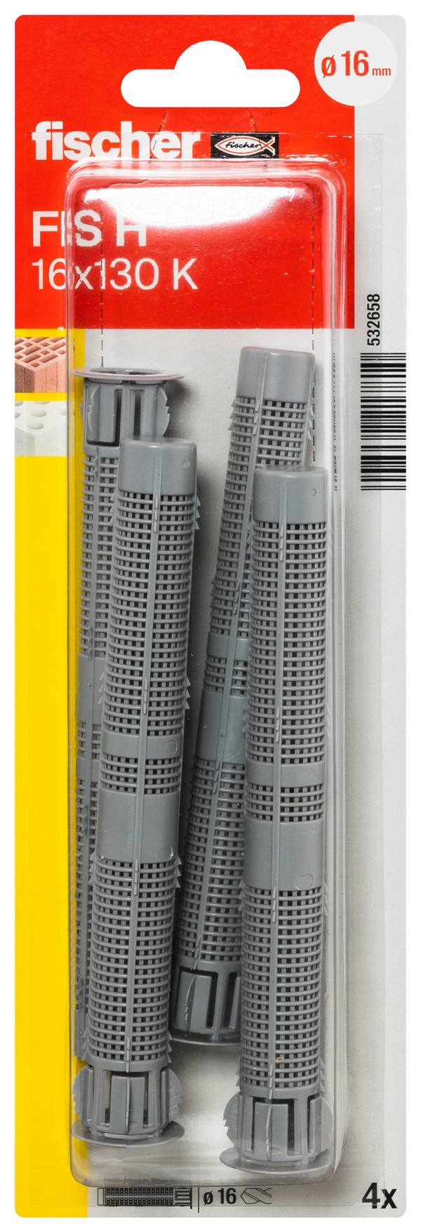 Fischer 532658 FIS H 16 x 130 K K NV Anchor plug 130 mm 16 mm 1 Set