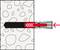 Illustration of a wall anchor fixed in a wall. The anchor shaft is expanded to provide support. Red arrows indicate the extension.