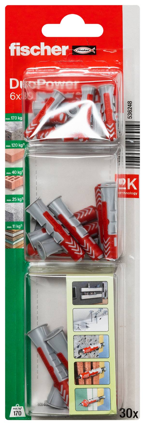 Fischer 536248 DuoPower 6,8,10 K NV Universal dowel 1 Set