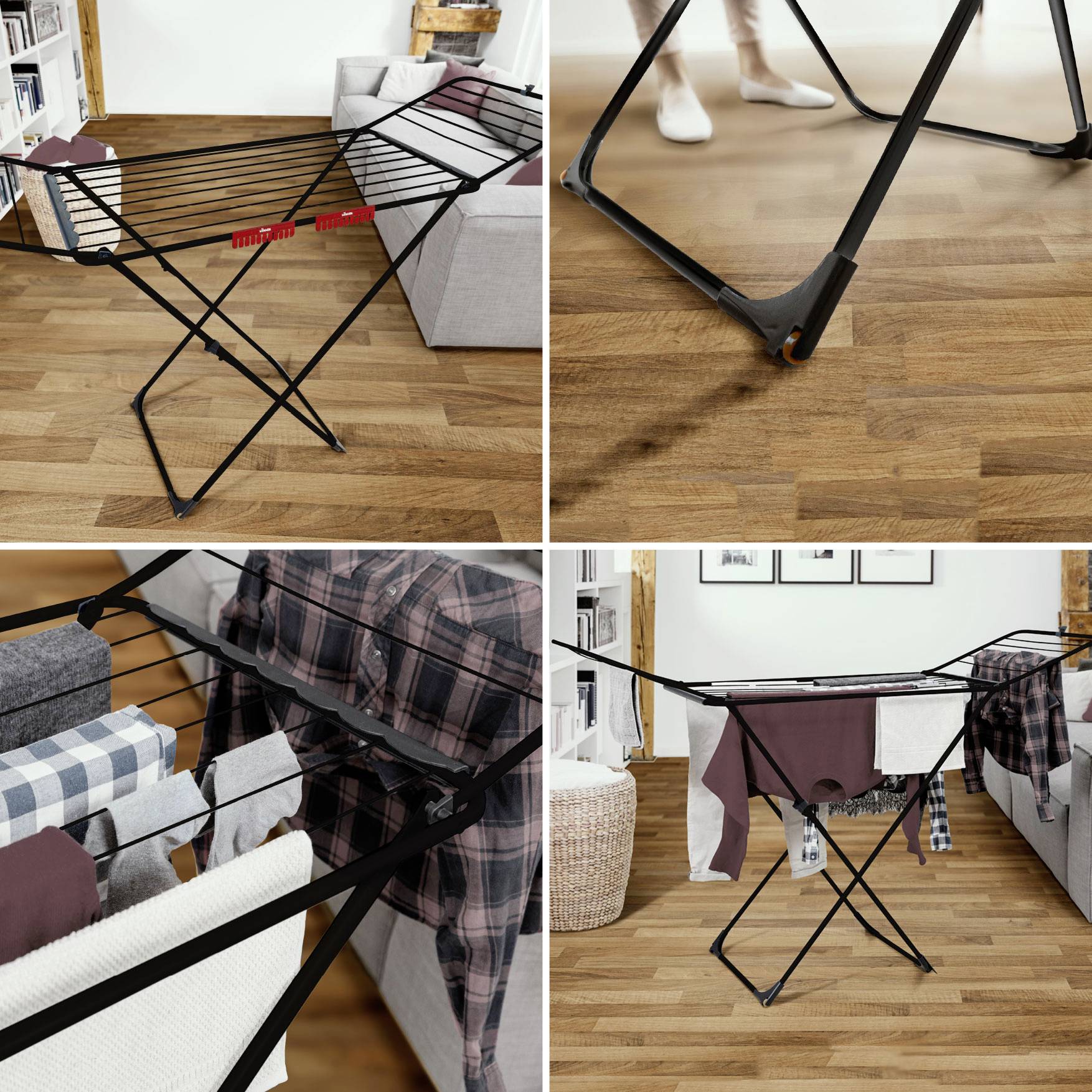 Buy Vileda Drying rack Universal Ultimate Black Edition Drying