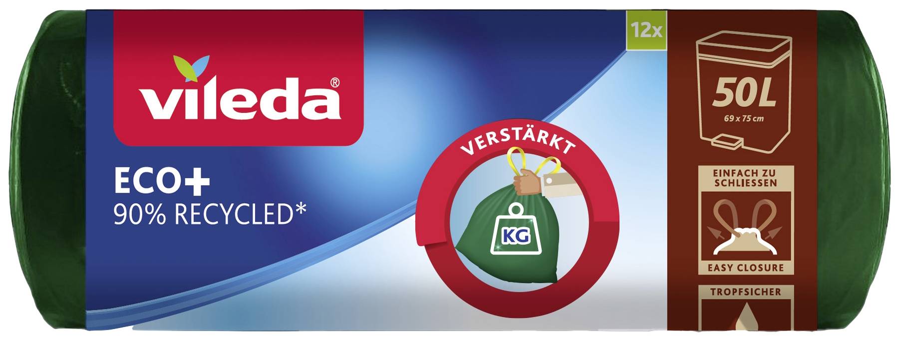 Vileda ECO+ 50L 172187 Bin liner 50 l 12 pc(s)