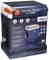 'Electric Cool Box ZORN Z32 with USB A/C, 12/230V, 30L. Blue with orange lid. Keeps food and drinks cool or warm.'