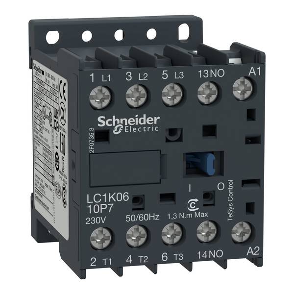 Schneider Electric LC1K0610P7TQ Electrical contactor 3 makers 2.2 kW 30 pc(s)