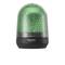 Green warning light with a black base from Schneider Electric, symbolising the operation or safe state of a device.